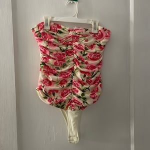 Zara floral bodysuit NEVER WORN